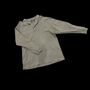 Men’s Hathaway Sport Gray Freeport Rib Long-sleeved Polo XL